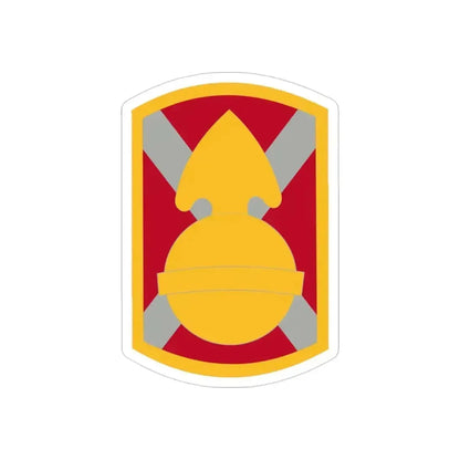107th Artillery Brigade (U.S. Army) REVERSE PRINT Transparent Die-Cut STICKER 3 Inch Die-Cut Transparent - The Sticker Space