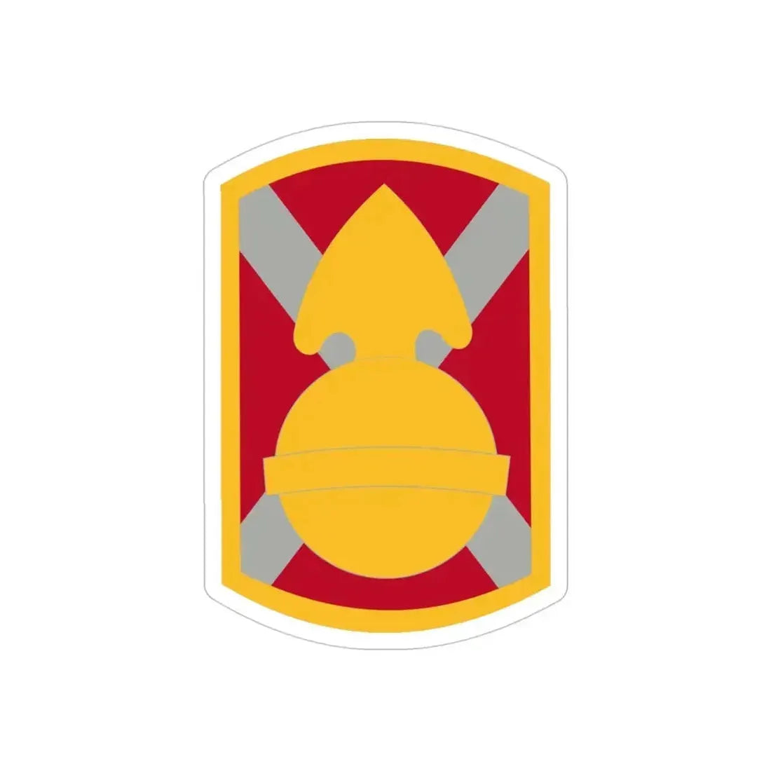 107th Artillery Brigade (U.S. Army) REVERSE PRINT Transparent Die-Cut STICKER 4 Inch Die-Cut Transparent - The Sticker Space