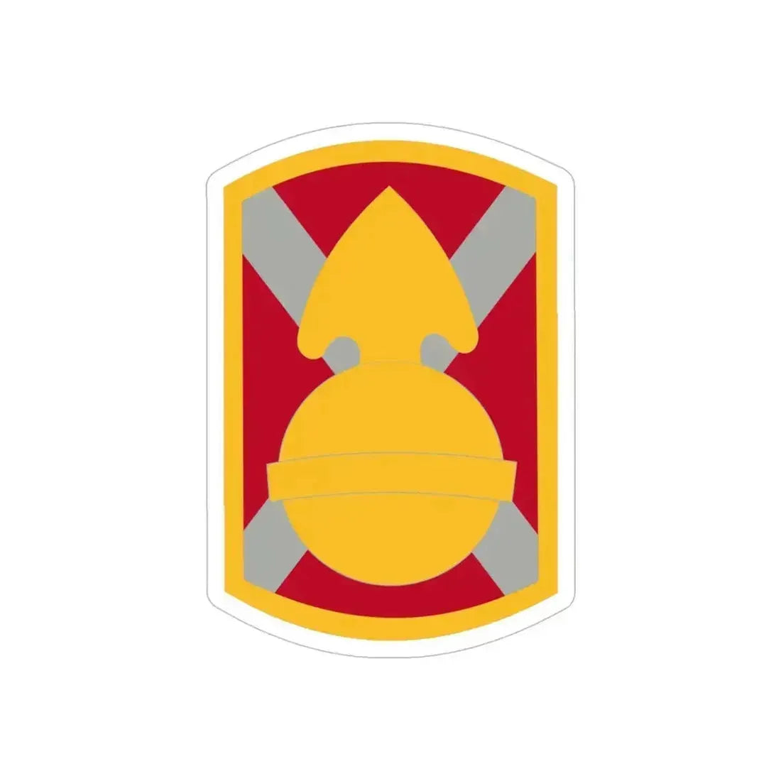 107th Artillery Brigade (U.S. Army) REVERSE PRINT Transparent Die-Cut STICKER 5 Inch Die-Cut Transparent - The Sticker Space