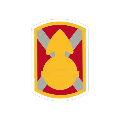 107th Artillery Brigade (U.S. Army) REVERSE PRINT Transparent Die-Cut STICKER 5 Inch Die-Cut Transparent - The Sticker Space