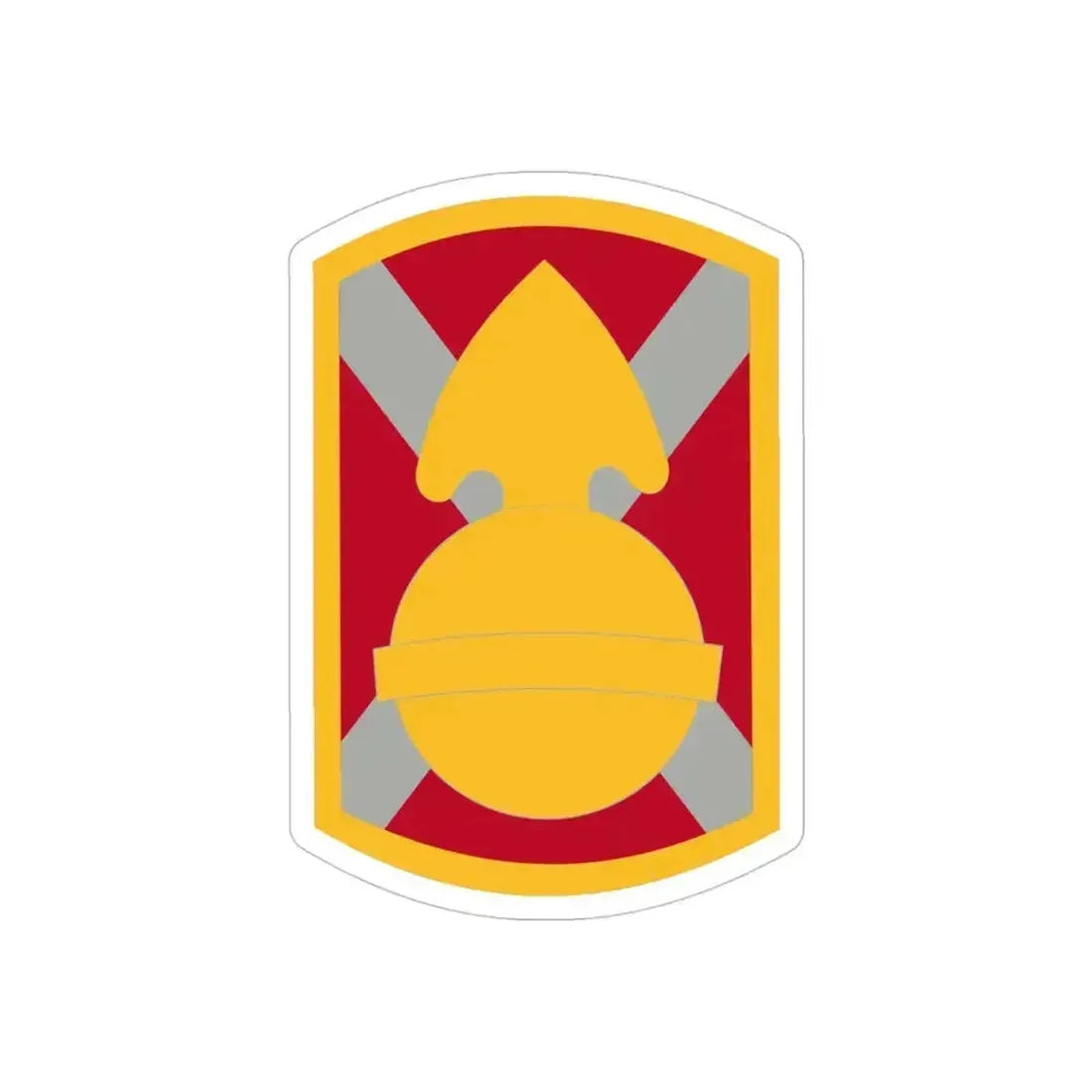 107th Artillery Brigade (U.S. Army) REVERSE PRINT Transparent Die-Cut STICKER 6 Inch Die-Cut Transparent - The Sticker Space