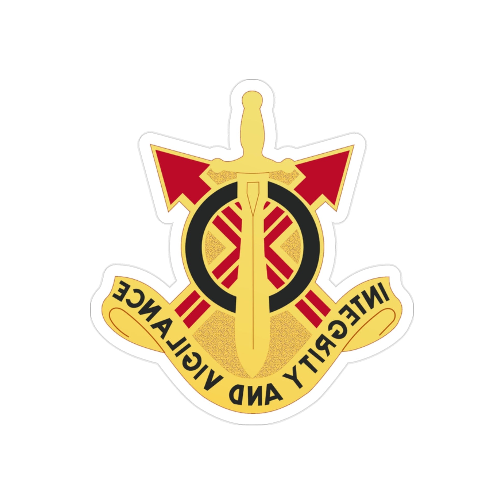 107th Artillery Group (U.S. Army) REVERSE PRINT Transparent STICKER-2" × 2"-The Sticker Space