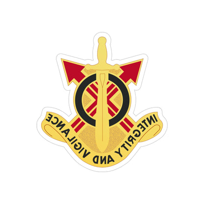 107th Artillery Group (U.S. Army) REVERSE PRINT Transparent STICKER-4" × 4"-The Sticker Space