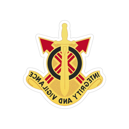 107th Artillery Group (U.S. Army) REVERSE PRINT Transparent STICKER-5" × 5"-The Sticker Space