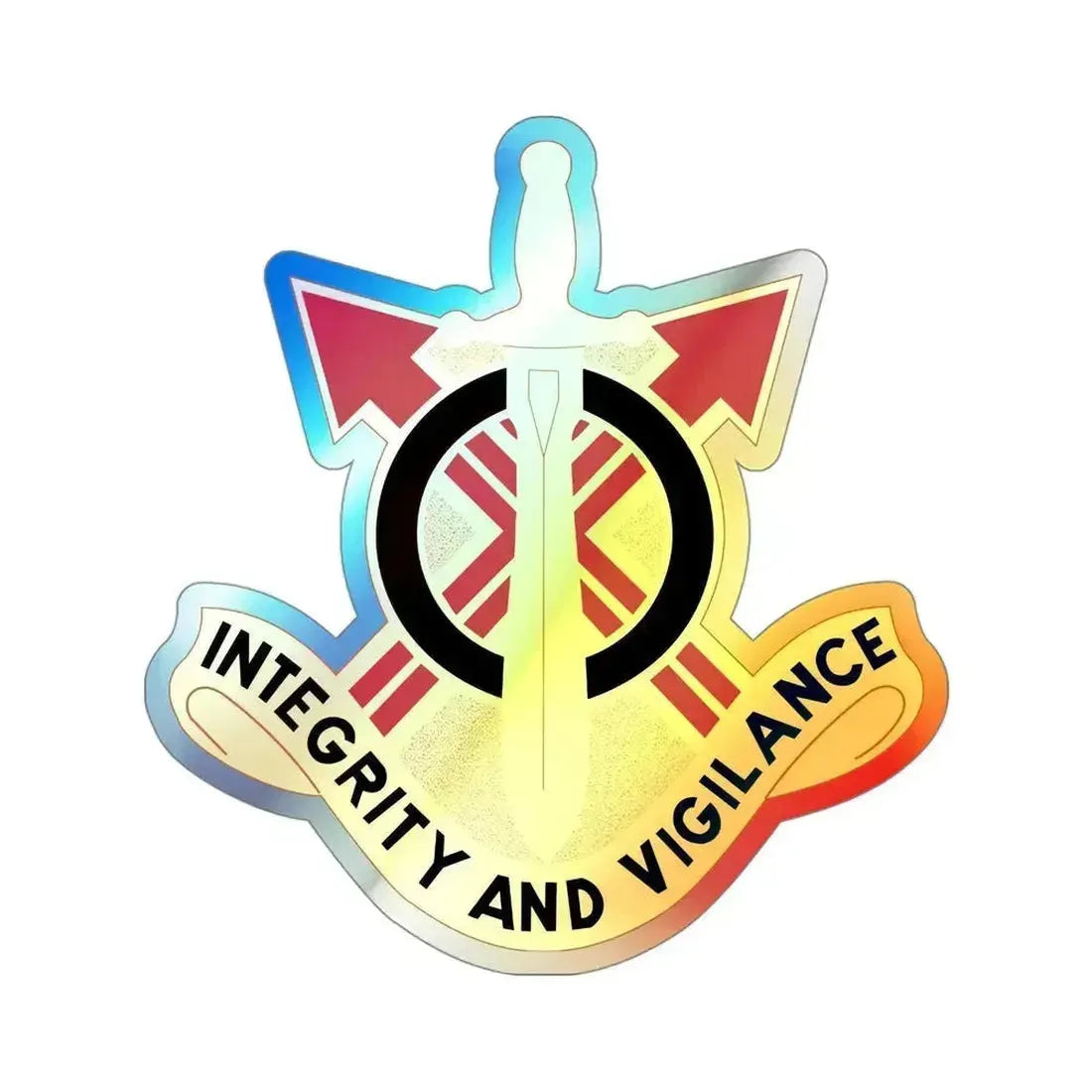 107th Artillery Group (U.S. Army) Holographic STICKER Die-Cut Vinyl Decal 4 Inch Holographic - The Sticker Space