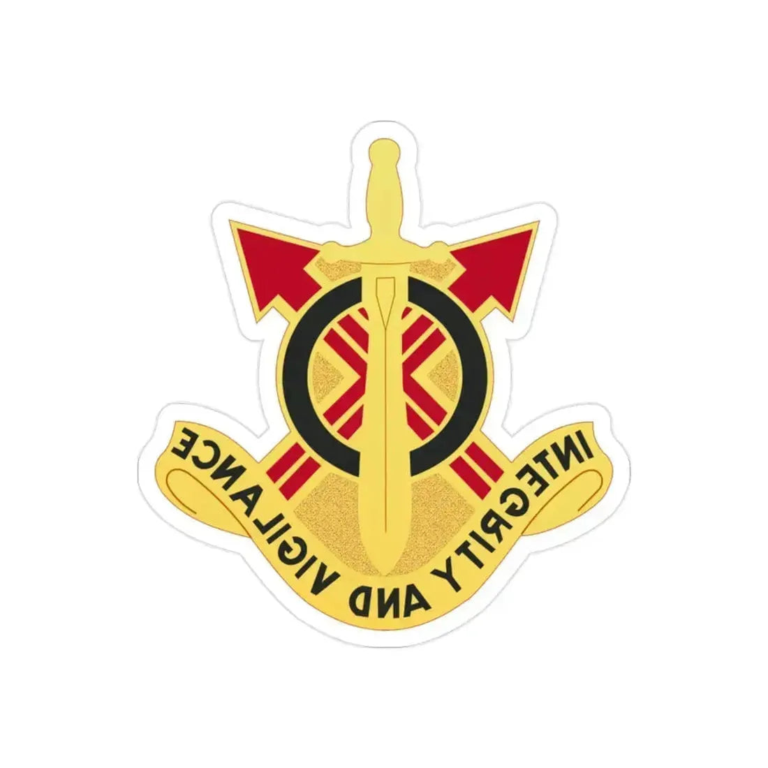 107th Artillery Group (U.S. Army) REVERSE PRINT Transparent Die-Cut STICKER 2 Inch Die-Cut Transparent - The Sticker Space