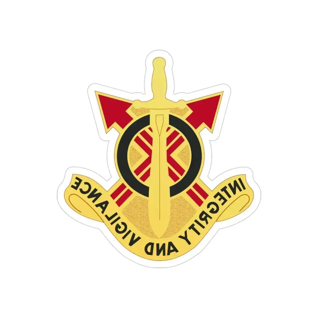107th Artillery Group (U.S. Army) REVERSE PRINT Transparent Die-Cut STICKER 3 Inch Die-Cut Transparent - The Sticker Space