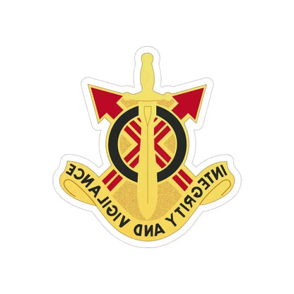 107th Artillery Group (U.S. Army) REVERSE PRINT Transparent Die-Cut STICKER 4 Inch Die-Cut Transparent - The Sticker Space