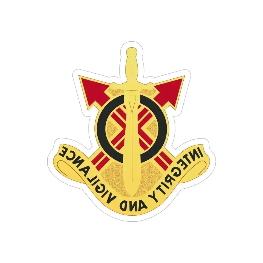 107th Artillery Group (U.S. Army) REVERSE PRINT Transparent Die-Cut STICKER 5 Inch Die-Cut Transparent - The Sticker Space