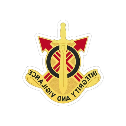 107th Artillery Group (U.S. Army) REVERSE PRINT Transparent Die-Cut STICKER 5 Inch Die-Cut Transparent - The Sticker Space