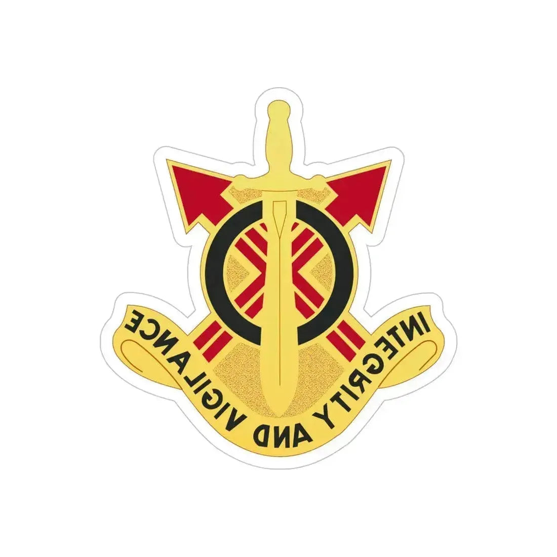 107th Artillery Group (U.S. Army) REVERSE PRINT Transparent Die-Cut STICKER 6 Inch Die-Cut Transparent - The Sticker Space