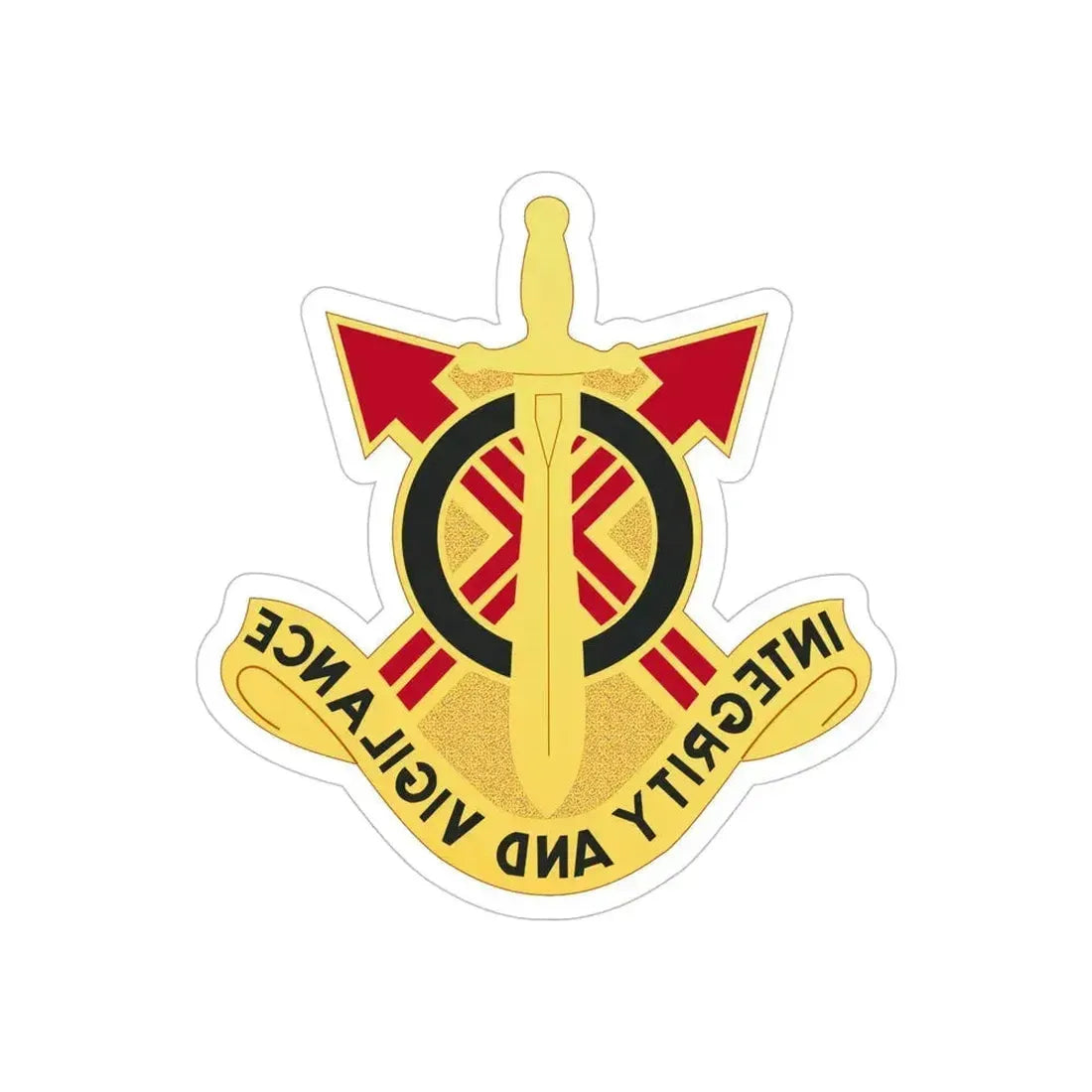 107th Artillery Group (U.S. Army) REVERSE PRINT Transparent Die-Cut STICKER - The Sticker Space