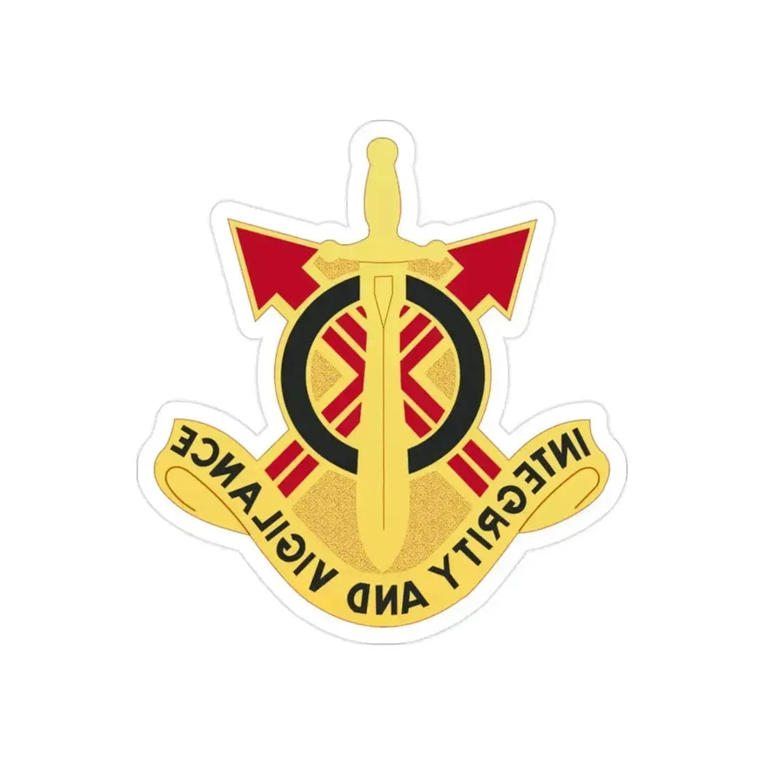107th Artillery Group (U.S. Army) REVERSE PRINT Transparent Die-Cut STICKER - The Sticker Space