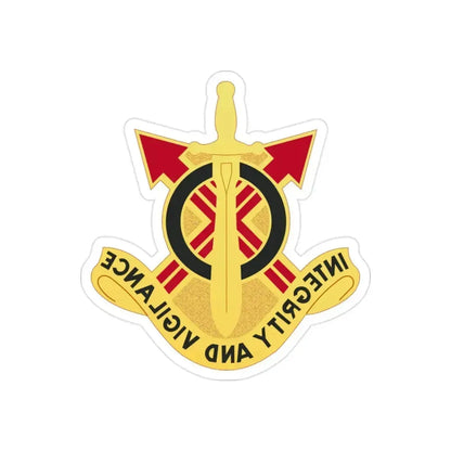 107th Artillery Group (U.S. Army) REVERSE PRINT Transparent Die-Cut STICKER - The Sticker Space