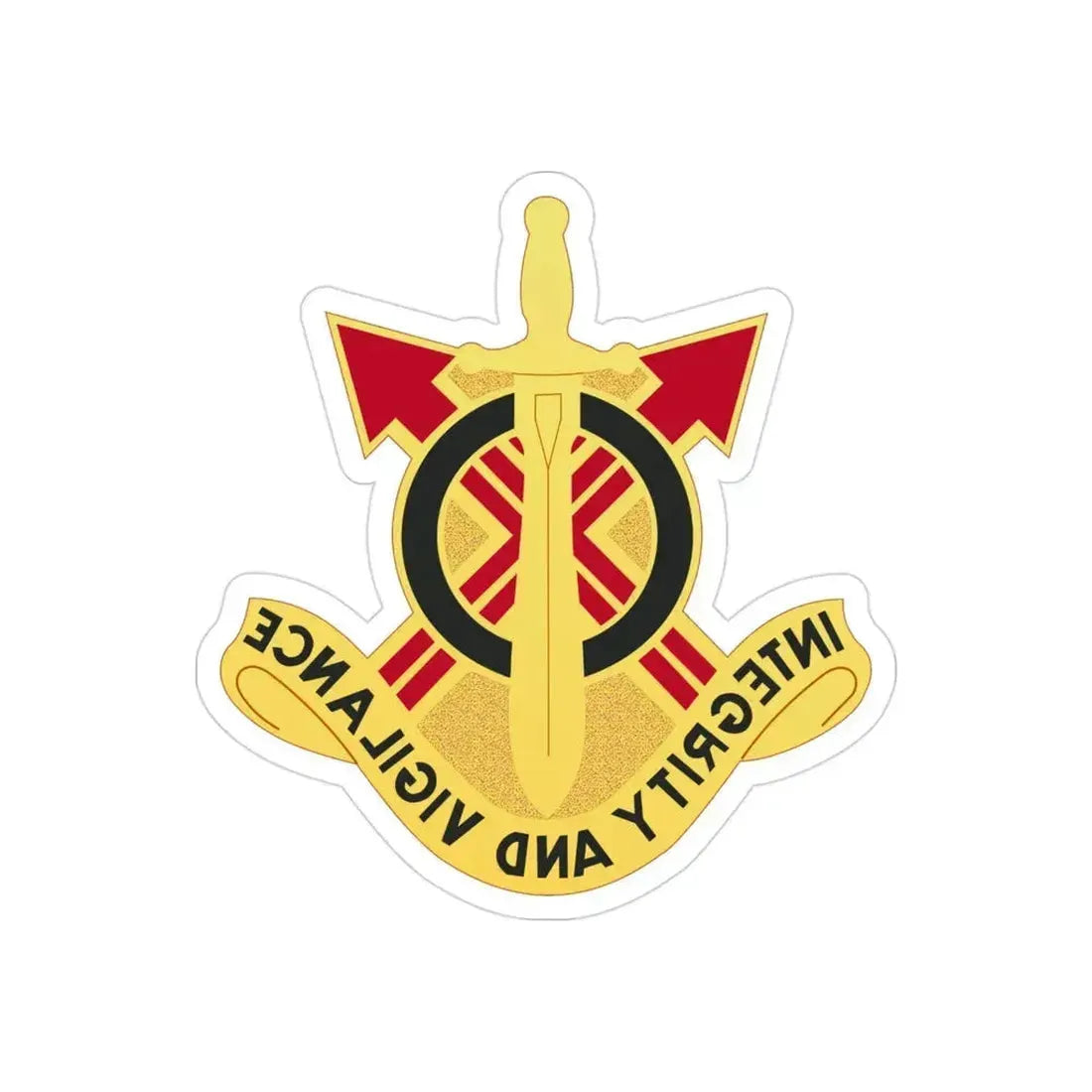 107th Artillery Group (U.S. Army) REVERSE PRINT Transparent Die-Cut STICKER - The Sticker Space