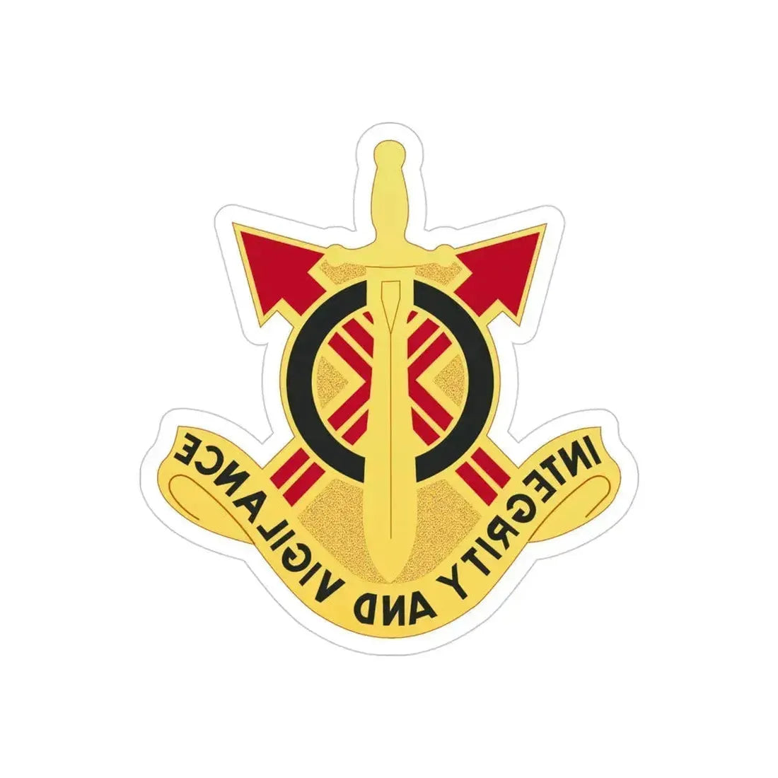 107th Artillery Group (U.S. Army) REVERSE PRINT Transparent Die-Cut STICKER - The Sticker Space