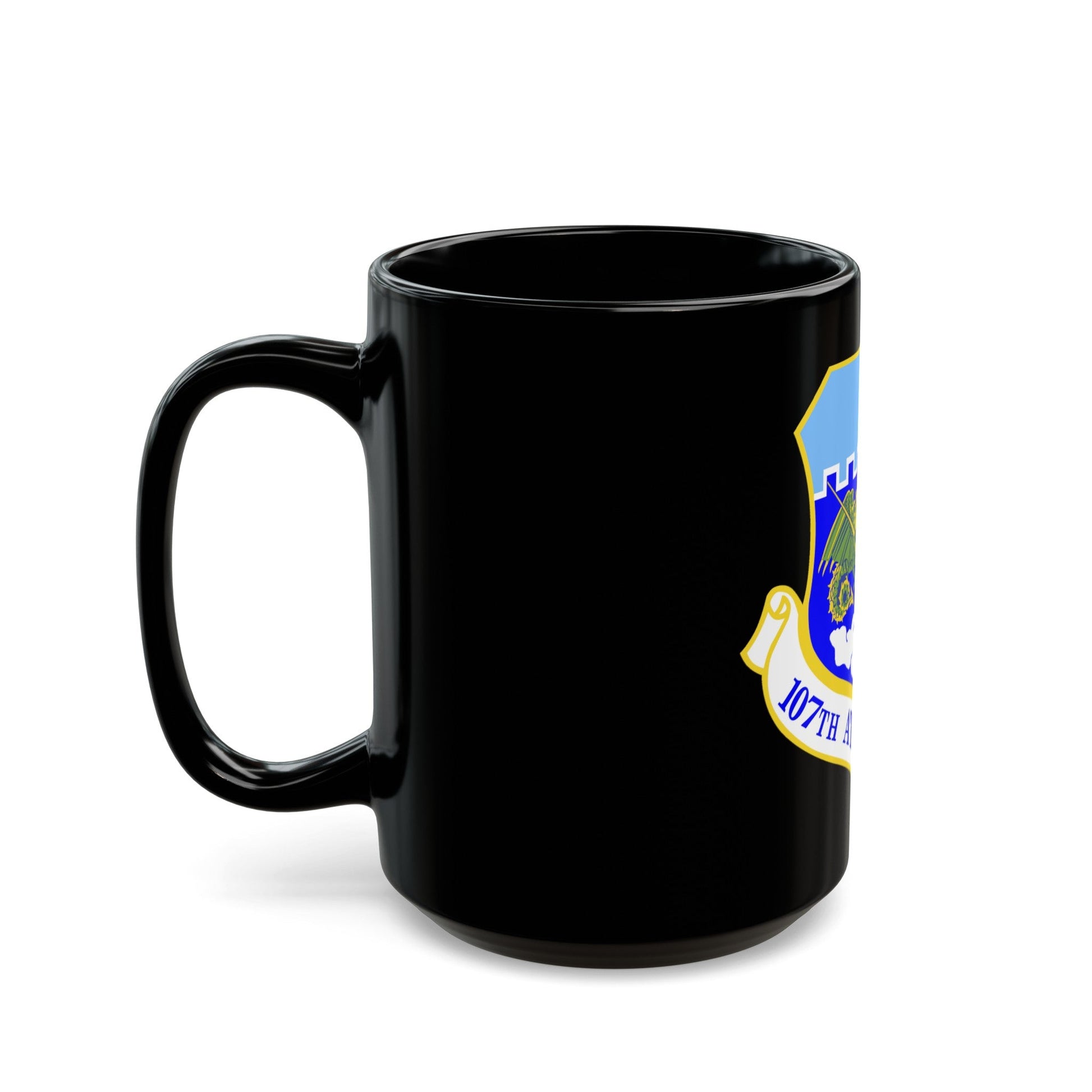 107th Attack Wing (U.S. Air Force) Black Coffee Mug-The Sticker Space