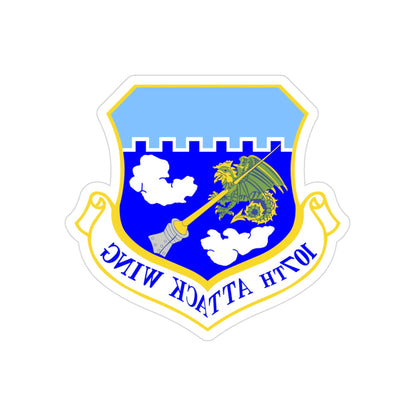 107th Attack Wing (U.S. Air Force) REVERSE PRINT Transparent STICKER-3" × 3"-The Sticker Space