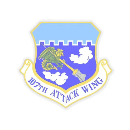 107th Attack Wing (U.S. Air Force) STICKER Vinyl Kiss-Cut Decal 4 Inch Transparent - The Sticker Space