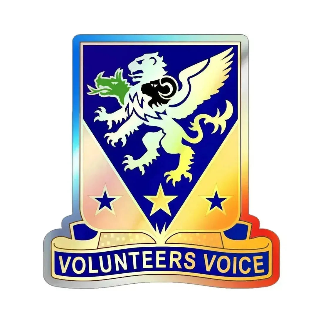 107th Aviation Regiment (U.S. Army) Holographic STICKER Die-Cut Vinyl Decal 4 Inch Holographic - The Sticker Space