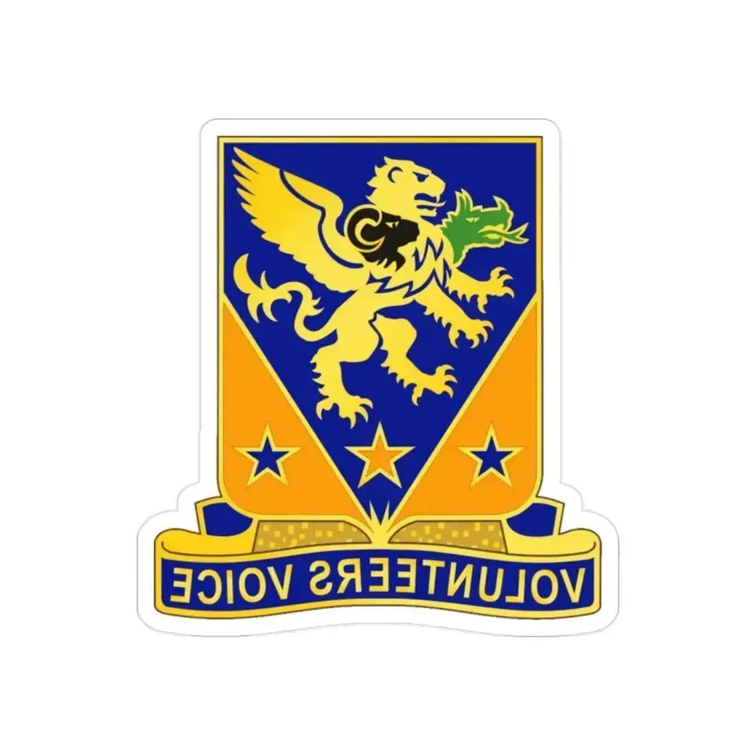 107th Aviation Regiment (U.S. Army) REVERSE PRINT Transparent Die-Cut STICKER 2 Inch Die-Cut Transparent - The Sticker Space