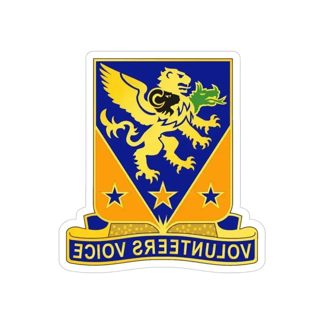 107th Aviation Regiment (U.S. Army) REVERSE PRINT Transparent Die-Cut STICKER 4 Inch Die-Cut Transparent - The Sticker Space