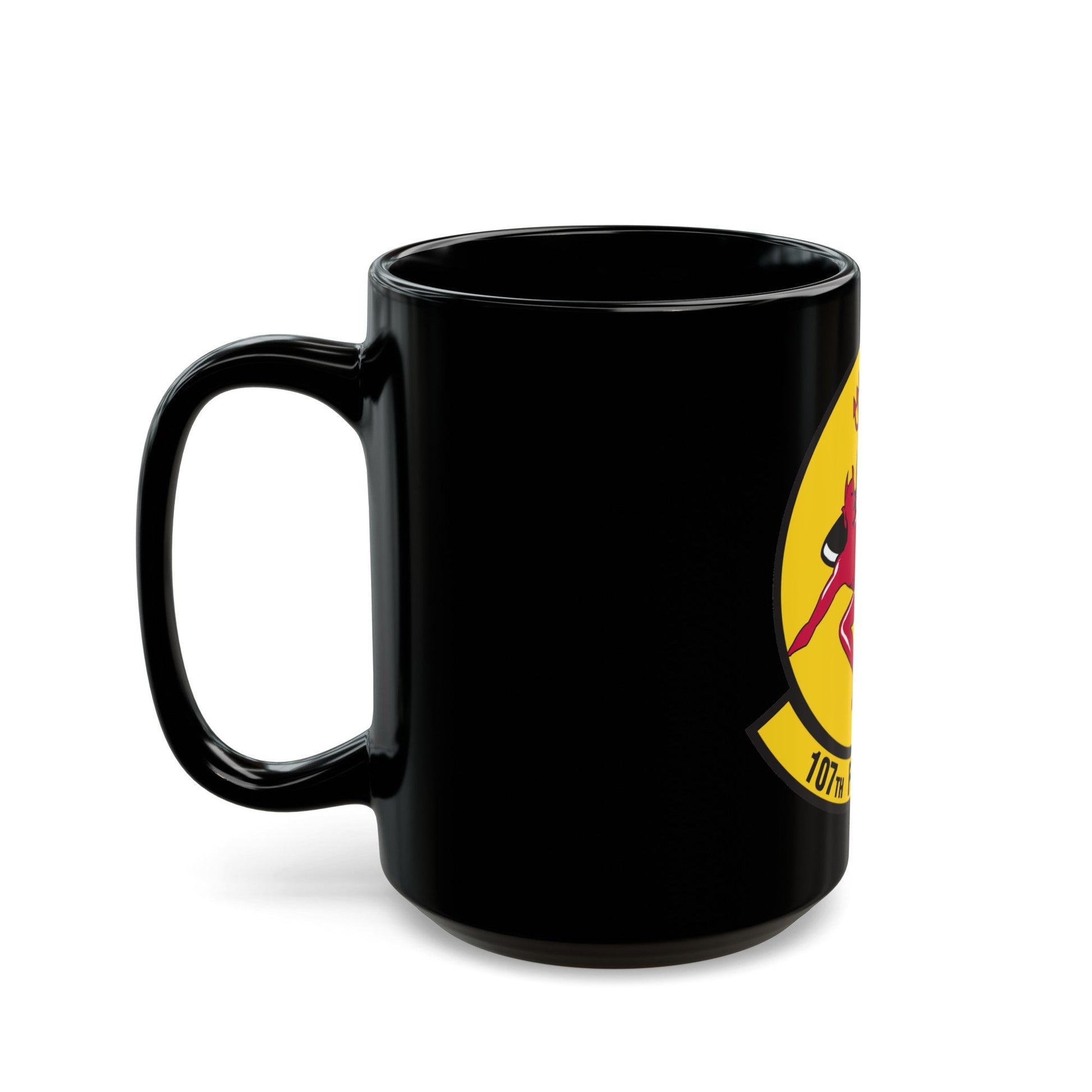 107th Fighter Squadron (U.S. Air Force) Black Coffee Mug-The Sticker Space