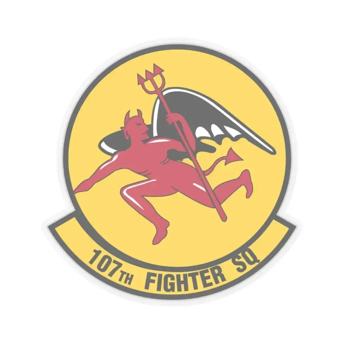 107th Fighter Squadron (U.S. Air Force) STICKER Vinyl Kiss-Cut Decal 3 Inch Transparent - The Sticker Space