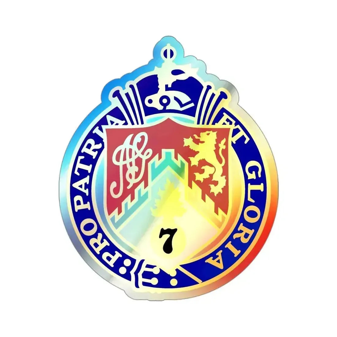 107th Infantry Regiment (U.S. Army) Holographic STICKER Die-Cut Vinyl Decal 3 Inch Holographic - The Sticker Space