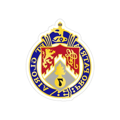 107th Infantry Regiment (U.S. Army) REVERSE PRINT Transparent Die-Cut STICKER 5 Inch Die-Cut Transparent - The Sticker Space