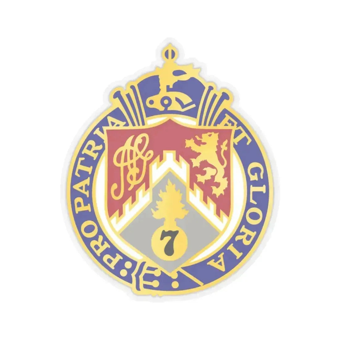 107th Infantry Regiment (U.S. Army) STICKER Vinyl Kiss-Cut Decal 2 Inch Transparent - The Sticker Space