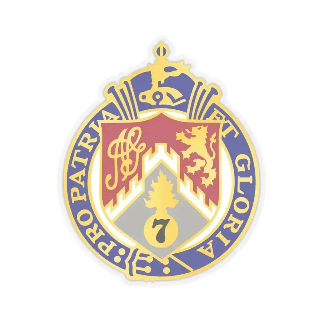 107th Infantry Regiment (U.S. Army) STICKER Vinyl Kiss-Cut Decal 3 Inch Transparent - The Sticker Space