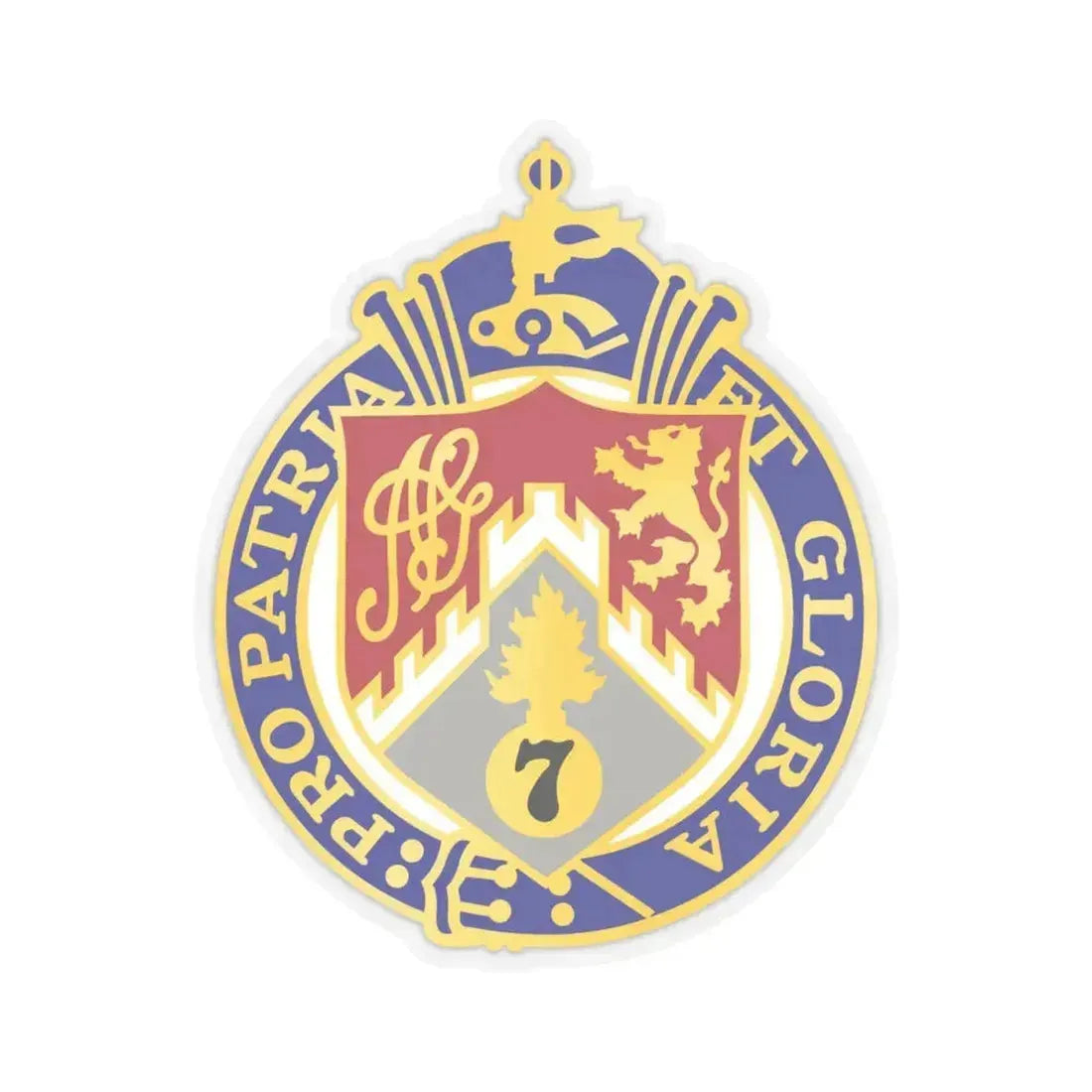 107th Infantry Regiment (U.S. Army) STICKER Vinyl Kiss-Cut Decal 4 Inch Transparent - The Sticker Space