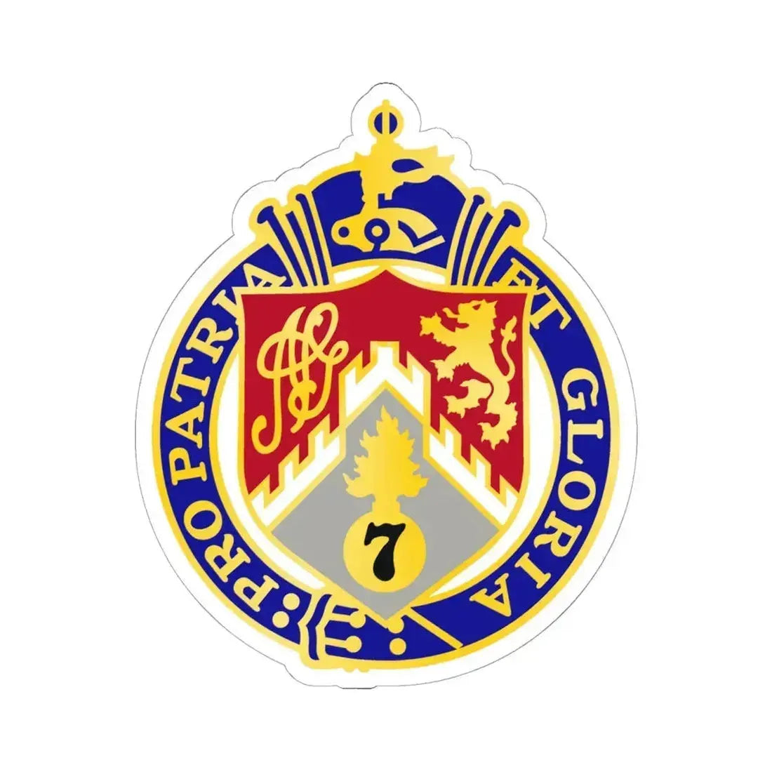 107th Infantry Regiment (U.S. Army) STICKER Vinyl Kiss-Cut Decal 6 Inch White - The Sticker Space