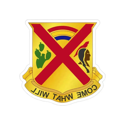 108 Cavalry Regiment (U.S. Army) REVERSE PRINT Transparent Die-Cut STICKER 2 Inch Die-Cut Transparent - The Sticker Space