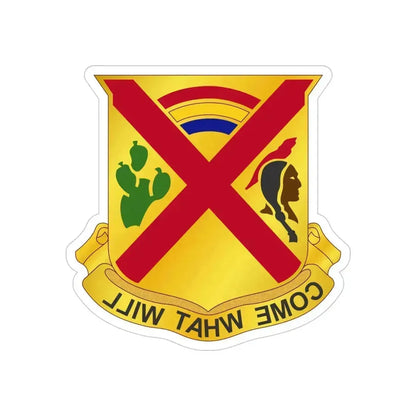 108 Cavalry Regiment (U.S. Army) REVERSE PRINT Transparent Die-Cut STICKER 4 Inch Die-Cut Transparent - The Sticker Space