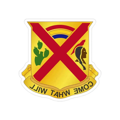 108 Cavalry Regiment (U.S. Army) REVERSE PRINT Transparent Die-Cut STICKER - The Sticker Space