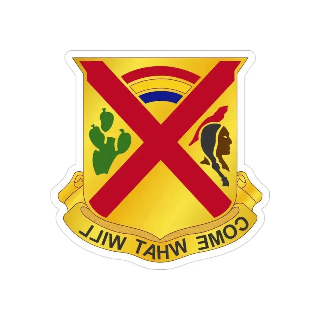108 Cavalry Regiment (U.S. Army) REVERSE PRINT Transparent Die-Cut STICKER - The Sticker Space