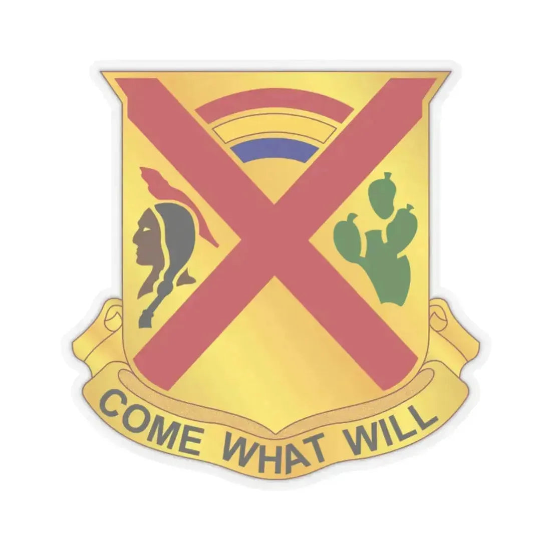 108 Cavalry Regiment (U.S. Army) STICKER Vinyl Kiss-Cut Decal 2 Inch Transparent - The Sticker Space