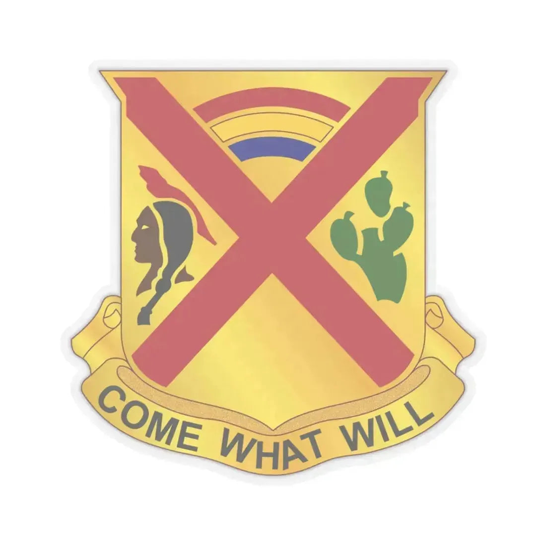 108 Cavalry Regiment (U.S. Army) STICKER Vinyl Kiss-Cut Decal 3 Inch Transparent - The Sticker Space