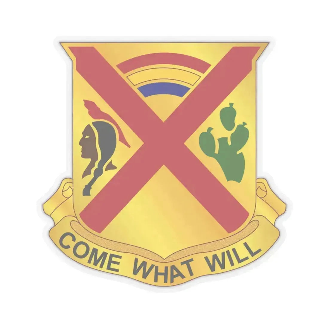 108 Cavalry Regiment (U.S. Army) STICKER Vinyl Kiss-Cut Decal 4 Inch Transparent - The Sticker Space