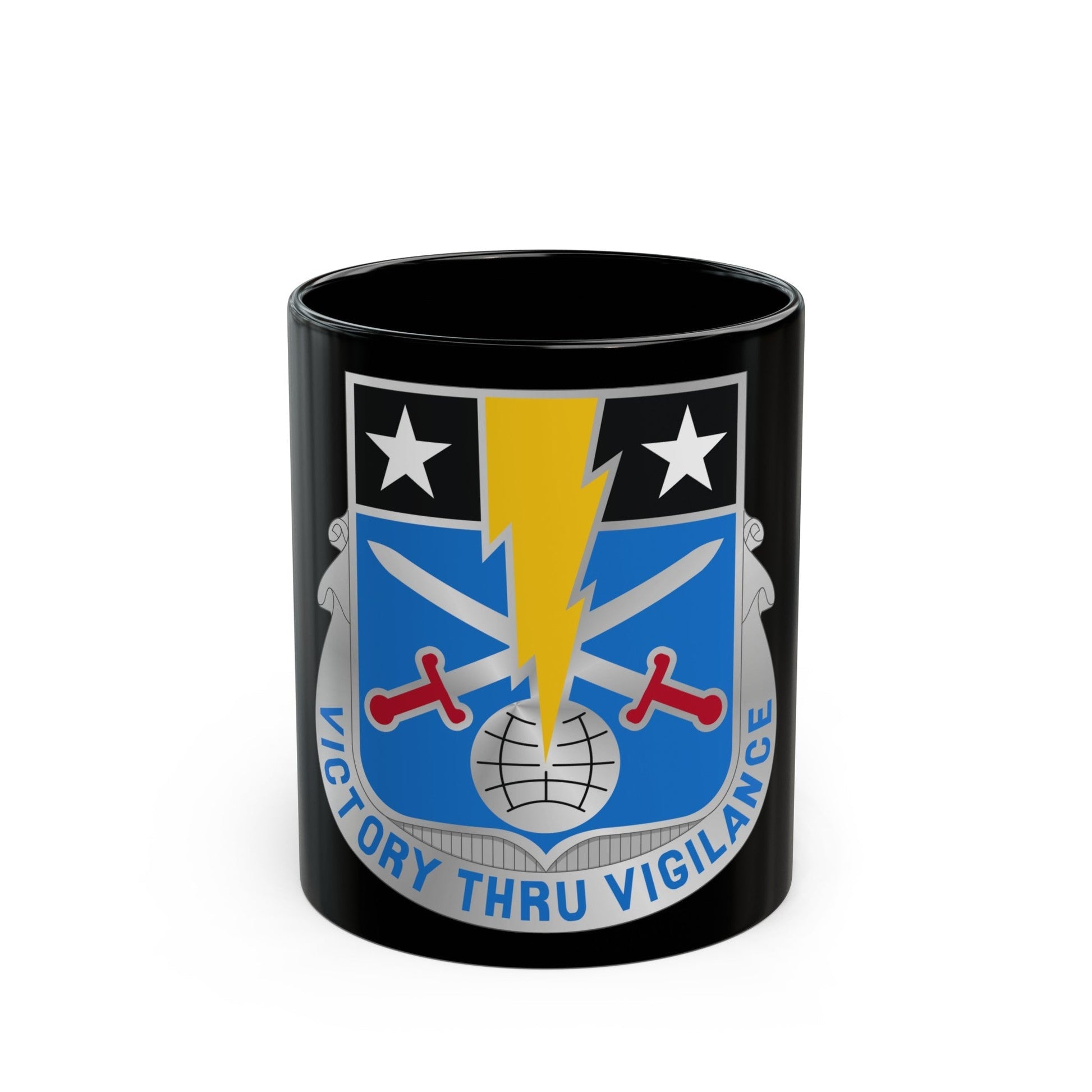 108 Military Intelligence Battalion (U.S. Army) Black Coffee Mug-11oz-The Sticker Space