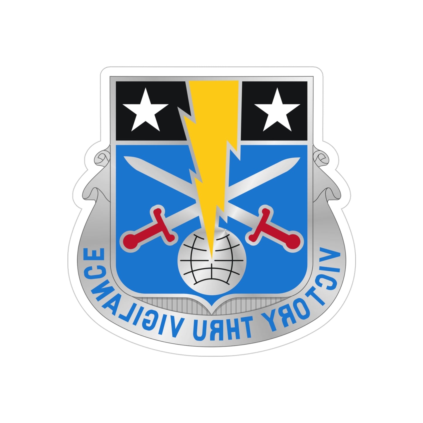 108 Military Intelligence Battalion (U.S. Army) REVERSE PRINT Transparent STICKER-4 Inch-The Sticker Space