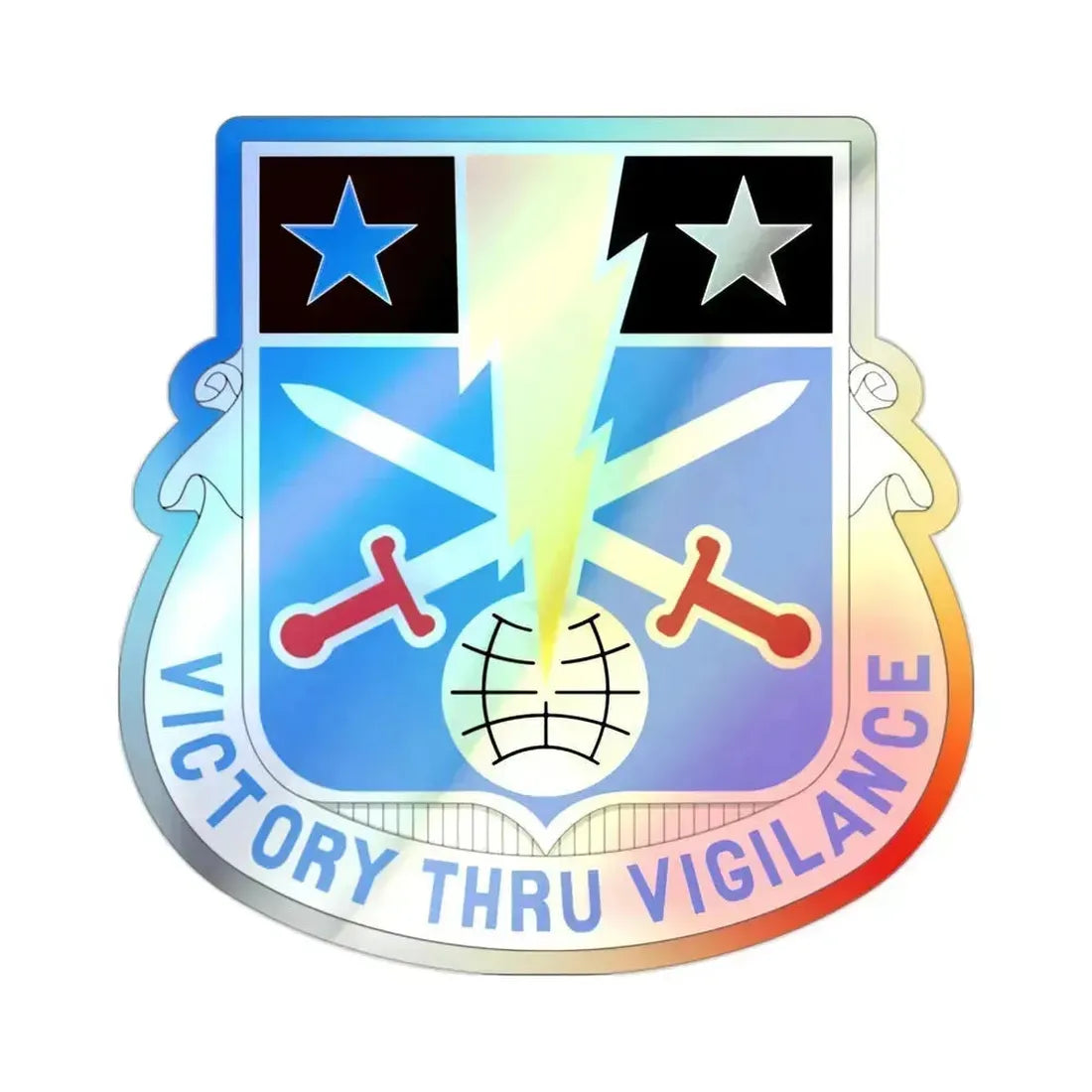 108 Military Intelligence Battalion (U.S. Army) Holographic STICKER Die-Cut Vinyl Decal 2 Inch Holographic - The Sticker Space