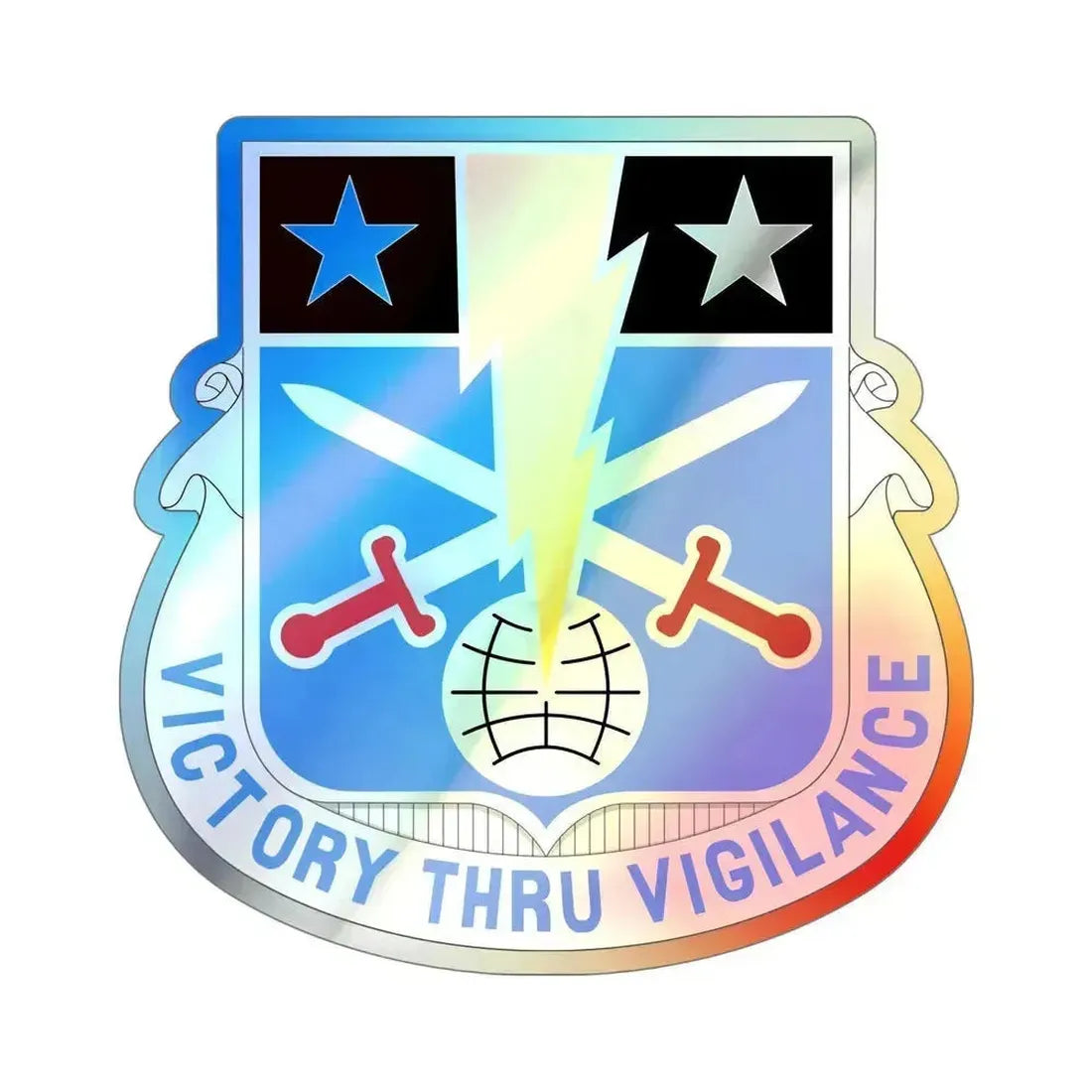 108 Military Intelligence Battalion (U.S. Army) Holographic STICKER Die-Cut Vinyl Decal 6 Inch Holographic - The Sticker Space
