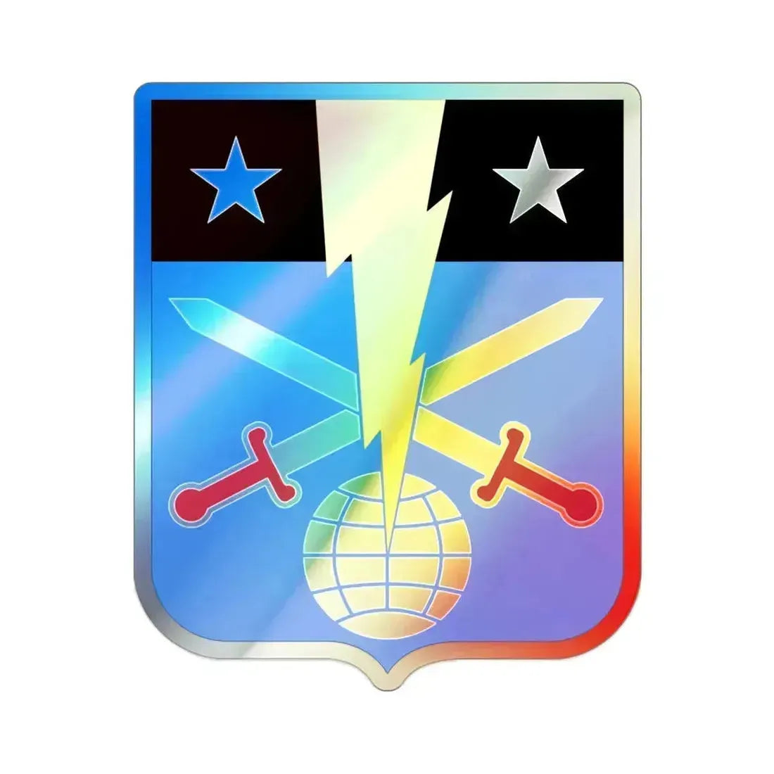 108 Military Intelligence Battalion v2 (U.S. Army) Holographic STICKER Die-Cut Vinyl Decal 2 Inch Holographic - The Sticker Space
