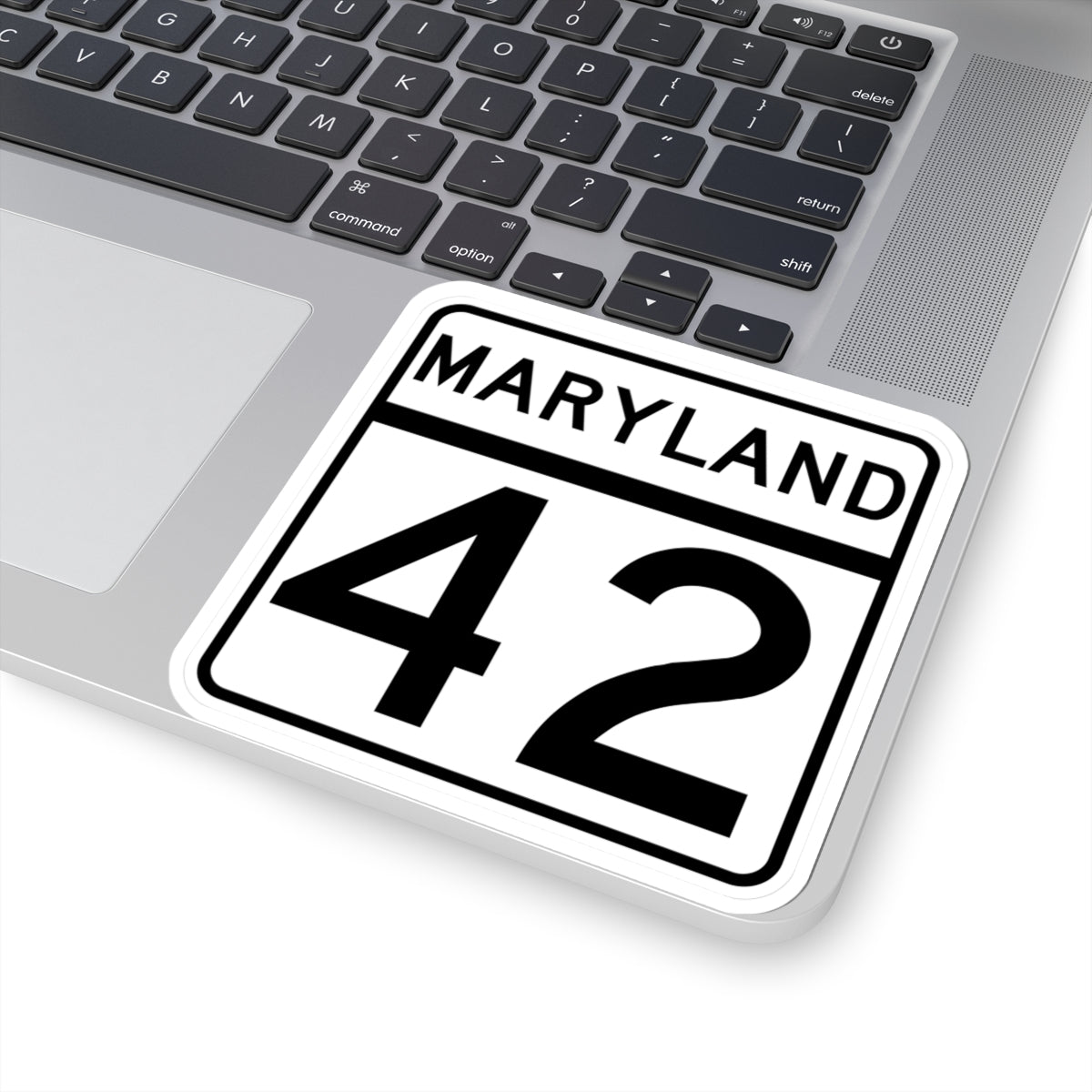 MD Route 42 (Maryland) (Road Sign) STICKER Vinyl Kiss-Cut Decal