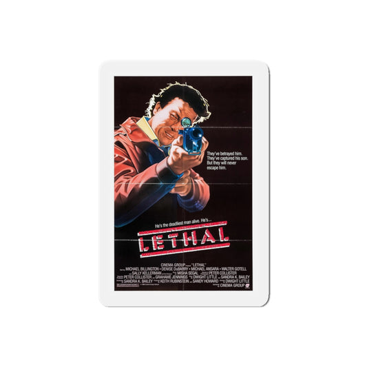 LETHAL 1985 Movie Poster - Refrigerator Magnet-6 Inch-Die-Cut-1 pc-The Sticker Space