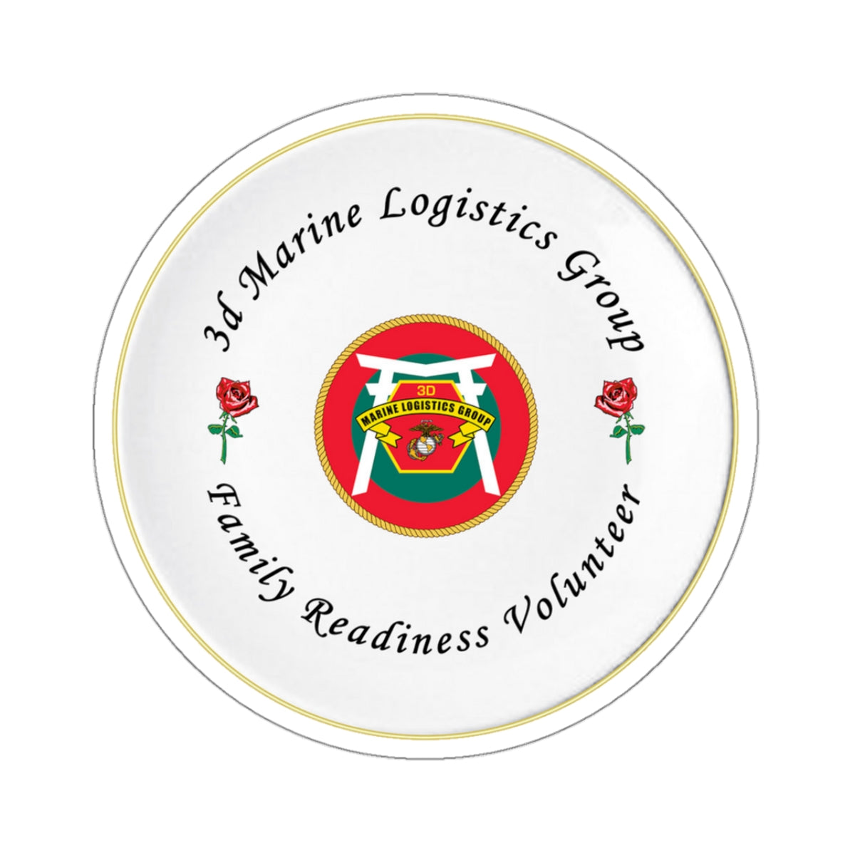 3d Marines Logistics Group Family Readiness Volunteer (USMC) STICKER Vinyl Kiss-Cut Decal