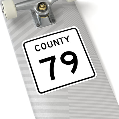 County 79 square (Minnesota) (Road Sign) STICKER Vinyl Kiss-Cut Decal